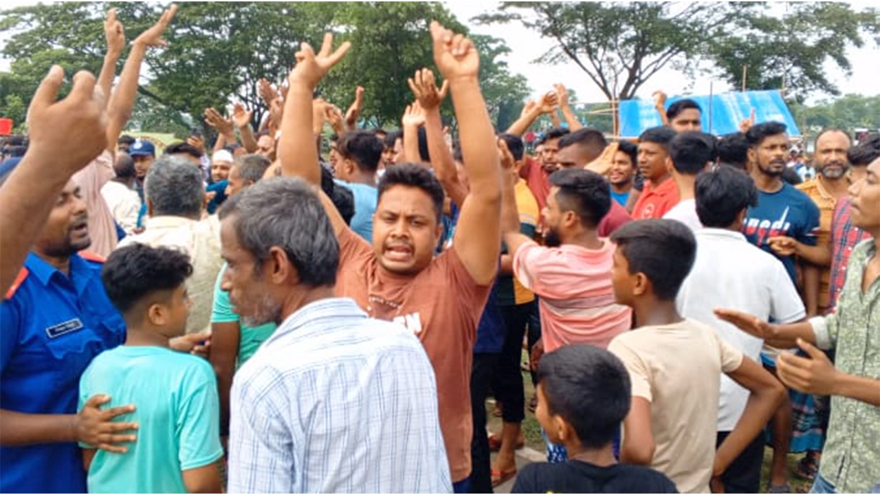 মন্দিরের জায়গা উদ্ধারের পর স্বস্তি ফিরেছে। ছবি : কালবেলা