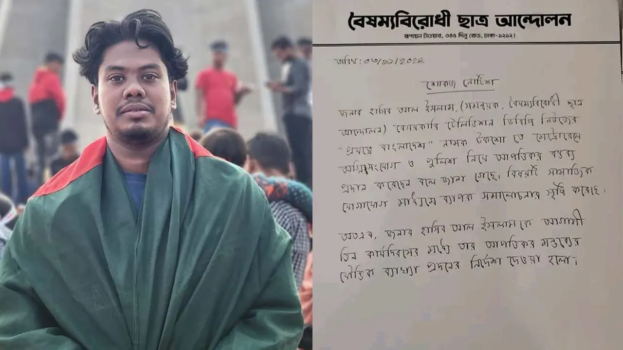 সমন্বয়ক হাসিব আল ইসলাম। ছবি : কালবেলা