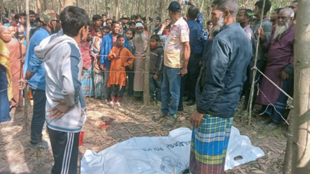 গজারি বন থেকে অটোচালকের মরদেহ উদ্ধার। ছবি : কালবেলা